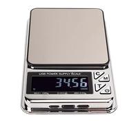 BestAlice Digital Milligram Scale, 1000g / 0.01g Balanzas Electrónicas Mini Pocket Scale, USB Electric Jewelry Balanza Plana Electronic Kitchen Food Coffee Balanza