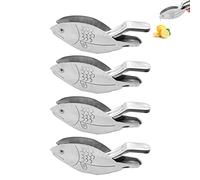 BestAlice Exprimidor manual de limón, exprimidor de limón para exprimir limón, exprimidor de limón de acero inoxidable, exprimidor de frutas portátil para barra del hogar, pescado
