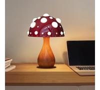 BestAlice Lámpara de Setas Decorativa Lámpara de Mesa LED Luz Nocturna Mesita de Noche Ambiente Dormitorio Escritorio Luz Nocturna Lámpara de Escritorio para Dormitorio, Salón Cocina, Murano(B-UE)