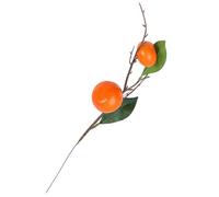 BestAlice MINGZHE 8 Flores Artificiales de 17.3 Pulgadas, Ramas de Granada de Imitación, Frutos Rojos, Decoraciones de Ramas de Manzana para Vacaciones Familiares, Centro de Mesa de Granja Y(Naranja)