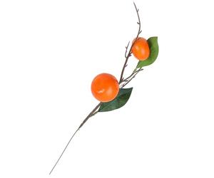 BestAlice MINGZHE 8 Flores Artificiales de 17.3 Pulgadas, Ramas de Granada de Imitación, Frutos Rojos, Decoraciones de Ramas de Manzana para Vacaciones Familiares, Centro de Mesa de Granja Y(Naranja)