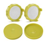 BestAlice Paquete de 4 tapas para brotar, tapa de colador de tarro con pantalla de acero inoxidable para tarros de boca ancha de 86 mm, kit de germinación para brotes
