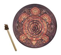 BestAlice Tambor chamán, tambor de mano con diseño de árbol de la vida de 10 pulgadas con tambor, sanador de sonido instrumental, regalo para los amantes de la música