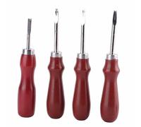 BestAlice Tandy Leather Factory Craftool Edge Biselador de Cuero 4 Piezas Borde de Cuero Afilador de Biselado de Bordes de Cuero Hecho a Mano Herramienta de Cuero DIY Biselador de Bordes de Cuero