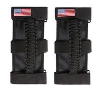 BESTAOO 2 asas de agarre de barra antivuelco para Jeep Wrangler YJ TJ JK JL y Gladiator JT 1955-2022 UTV ATV, apto para barras antivuelco de 2 a 4 pulgadas, hebilla de metal mejorada (negro)