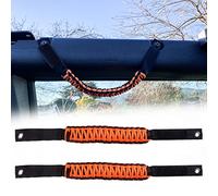 BESTAOO Asas de agarre de barra enrollable, mango de agarre de paracaídas para accesorios Ford Bronco 2021 2022 2023 2024, paquete de 2 (naranja)