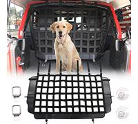 BESTAOO Pet Net - Barrera de malla de seguridad para perros para Jeep Wrangler JK JL de 2 puertas y 4 puertas 2007-2026, red de aislamiento de asiento trasero, fácil de instalar, versión actualizada