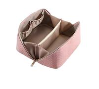 Bestash Neceser Maquillaje Bolsa de Maquillaje portátil Impermeable Bolsa de cosméticos de Viaje de Gran Capacidad con separadores y asa（Rosa Sakura）