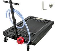 Bestauto Bandejas Colectoras de Aceite 64 L, Bandeja Recolectora de Aceite de Carro Manguera de 244 cm, Contenedor Recolector de Aceite, Bandeja Recolectora de Aceite de Mango Largo, Bandeja de Aceite