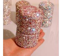 Bestbling Bling - Juego de brochas de maquillaje de cinco piezas con diamantes de imitación brillantes, kit completo de herramientas de belleza para una aplicación de maquillaje impecable (rosa)