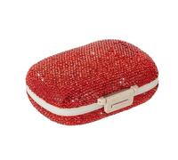 Bestbling Bling Sparkling - Caja organizadora de pastillas portátil con 8 compartimentos, impermeable, organizador de pastillas portátil, estuche de viaje, pastillero compacto y pastillero para viajes