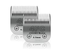 BESTBOMG 2 unidades de cuchilla de repuesto para el aseo de perros, compatible con las series Heiniger/Moser Max45/Andis/Oster A5 para cortapelos de perros, tamaño 4FC 3/8" (9,5 mm) longitud de corte