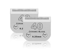 BESTBOMG - Cuchilla de repuesto para aseo de perros, compatible con las series Heiniger/Moser Max45/Andis/Oster A5 para perros, talla 40 # 1/100 "(0,25 mm)