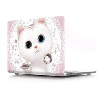 Bestcatgfit [Animal Series Hard Shell Fundas with Keyboard Cover para Old MacBook Pro 15 Inch with CD-ROM (Model: A1286) - White Cat