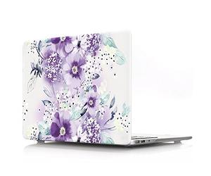 BestCatgift Air 11 Hard Shell Funda with Keyboard Cover para MacBook Air 11 Inch (Models: A1370 and A1465),Wisteria Flower
