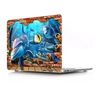BestCatgift Air 13 Hard Shell Funda with Keyboard Cover para Macbook Air 13 Inch (Models: A1369,A1466) Old Version,3D Sea World