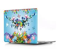 BestCatgift Air 13 Hard Shell Funda with Keyboard Cover para Newest MacBook Air 13 Inch (Models: A1932),Flowers Girl-E