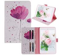Bestcatgift Galaxy Tab 3 PU Leather Tablet Wallet Funda, [Colorful Painting Series] Kickstand Folio Cover para Samsung Tab 3 7.0 Inch SM-T110/T111 - Violet
