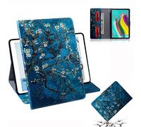 Bestcatgift MediaPad M5 Lite 10 Flip Wallet Funda, [Painting Series][Cards Slots] PU Leather Folio Wallet Cover para Huawei MediaPad M5 Lite 10 - Apricot Flower