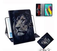 Bestcatgift MediaPad M5 Lite 8 Flip Wallet Funda, [Painting Series][Cards Slots] PU Leather Folio Wallet Cover para Huawei MediaPad M5 Lite 8/Honor Tab 5 - Lion