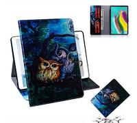 Bestcatgift MediaPad T5 Flip Wallet Funda, [Painting Series][Cards Slots] PU Leather Folio Wallet Cover para Huawei MediaPad T5 - Oil-Painted Owl