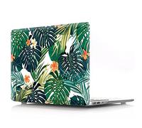 BestCatgift Pro 13 Hard Shell Funda with Keyboard Cover para Newest Macbook Pro 13 Inch with/Without Touch Bar (Model:A1989,A1706,A1708),Palm Flower-B