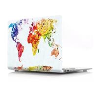 BestCatgift Pro 13 Retina Hard Shell Funda with Keyboard Cover para MacBook Pro 13 Inch with Retina Display No CD-ROM (Models: A1502,A1425),Watercolor Word Map