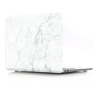 BestCatgift Pro 13 Retina Hard Shell Funda with Keyboard Cover para MacBook Pro 13 Inch with Retina Display No CD-ROM (Models: A1502,A1425),White Marble Grain