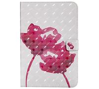 Bestcatgift PU Leather Wallet Funda para Galaxy Tab A 8.0, [3D Relief Pattern][Wake/Sleep Function][Touch Pen Cover] Smart Flip Cover para Galaxy Tab A 8.0 Inch SM-T350 SM-T355 2015 - Rose