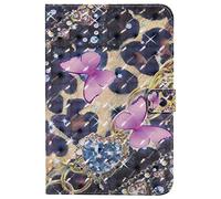 Bestcatgift PU Leather Wallet Funda para Galaxy Tab A 8.0, [3D Relief Pattern][Wake/Sleep Function][Touch Pen Cover] Smart Flip Cover para Galaxy Tab A 8.0 Inch SM-T350 SM-T355 2015 - Pink Butterfly