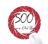 Bestchong 500 años de Edad Chico Edad Wheel Mouse Pad de Goma roja Redonda