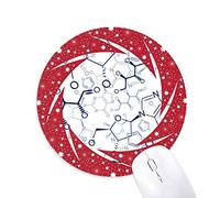 Bestchong Abstract Blue Chemical Estructura Molecular Wheel Mouse Pad de Goma roja Redonda