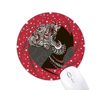 Bestchong African Black Women Aboriginal Tocado Wheel Mouse Pad de Goma roja Redonda