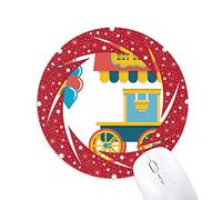 Bestchong Amazing Funny Park Hot Dog ilustración Wheel Mouse Pad de Goma roja Redonda