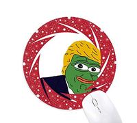 Bestchong América Presidente Rana Trump Imagen Graciosa Wheel Mouse Pad de Goma roja Redonda
