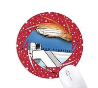 Bestchong América Presidente Rana Trump Imagen Wheel Mouse Pad de Goma roja Redonda