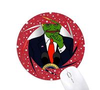 Bestchong América Presidente Triste Rana Trump Imagen Wheel Mouse Pad de Goma roja Redonda