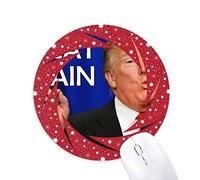Bestchong American Trump Interesante ridícula Imagen Wheel Mouse Pad de Goma roja Redonda