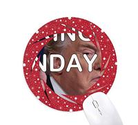 Bestchong American Trump Presidente Imagen Graciosa Wheel Mouse Pad de Goma roja Redonda