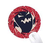 Bestchong Angry Halloween Fantasmas Wheel Mouse Pad de Goma roja Redonda