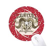 Bestchong Animal Criatura combinación patrón de Antelope Wheel Mouse Pad de Goma roja Redonda