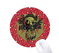 Bestchong Animal Green Snake Pattern Wheel Mouse Pad de Goma roja Redonda