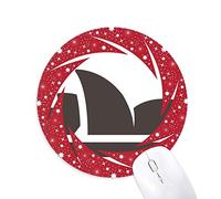 Bestchong Australia City Landmark Sydney Opera House Wheel Mouse Pad de Goma roja Redonda