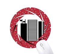 Bestchong Australia Landmark Sydney Opera House Silueta Wheel Mouse Pad de Goma roja Redonda