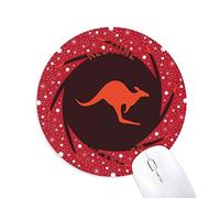 Bestchong Australia Sabor Kangaroo Emblema Silueta Wheel Mouse Pad de Goma roja Redonda