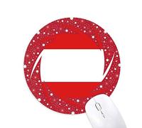 Bestchong Austria Bandera Nacional Europa país Wheel Mouse Pad de Goma roja Redonda