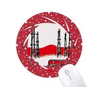 Bestchong Auto Mountain Tower Revolución China Wheel Mouse Pad de Goma roja Redonda