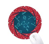 Bestchong Azul químico Estructura Molecular ilustración Wheel Mouse Pad de Goma roja Redonda