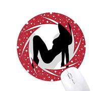 Bestchong Back Hot Mujer Hermosa Wheel Mouse Pad de Goma roja Redonda
