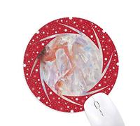 Bestchong Ballet Girl xjj Pintura al oleo Wheel Mouse Pad de Goma roja Redonda